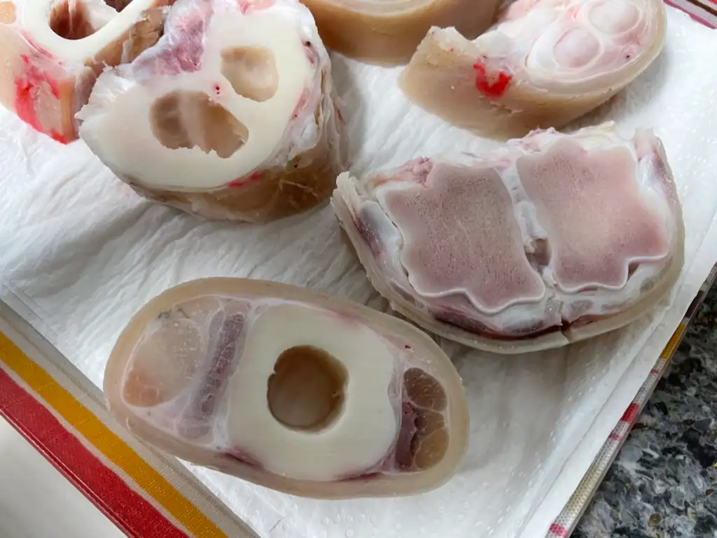 한우 우족 물기 제거