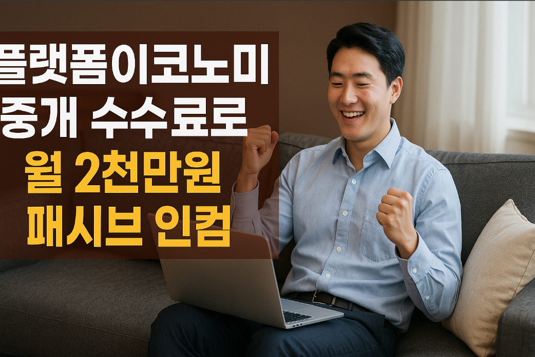 플랫폼이코노미 중개 수수료로 월 2천만원 패시브 인컴