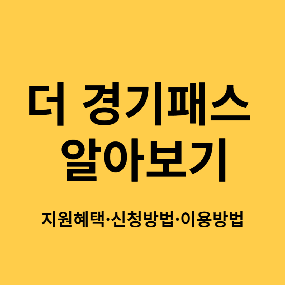 더경기패스알아보기