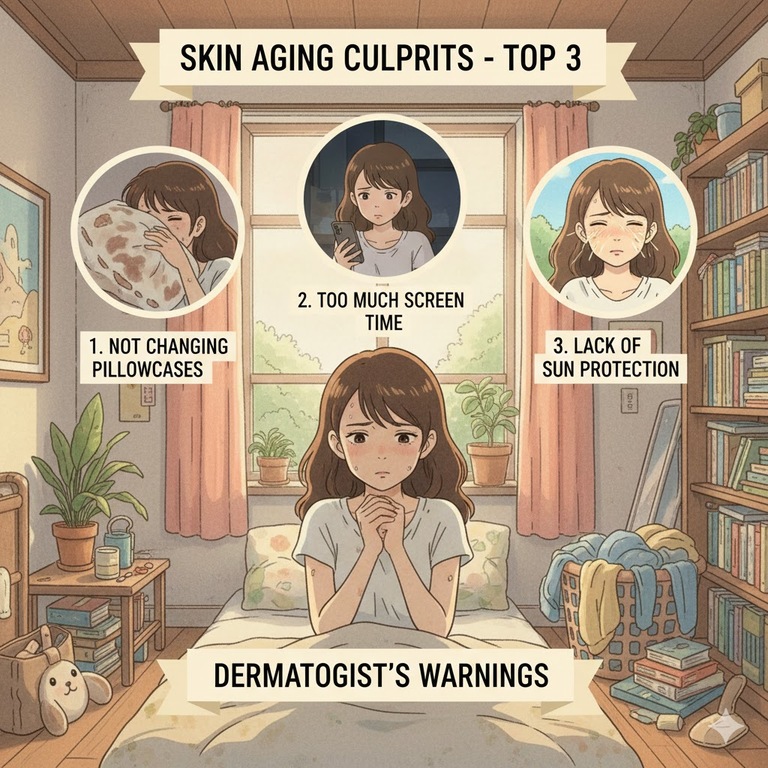 피부과 의사 120명이 꼽은 '피부 노화 주범' 습관 TOP3!