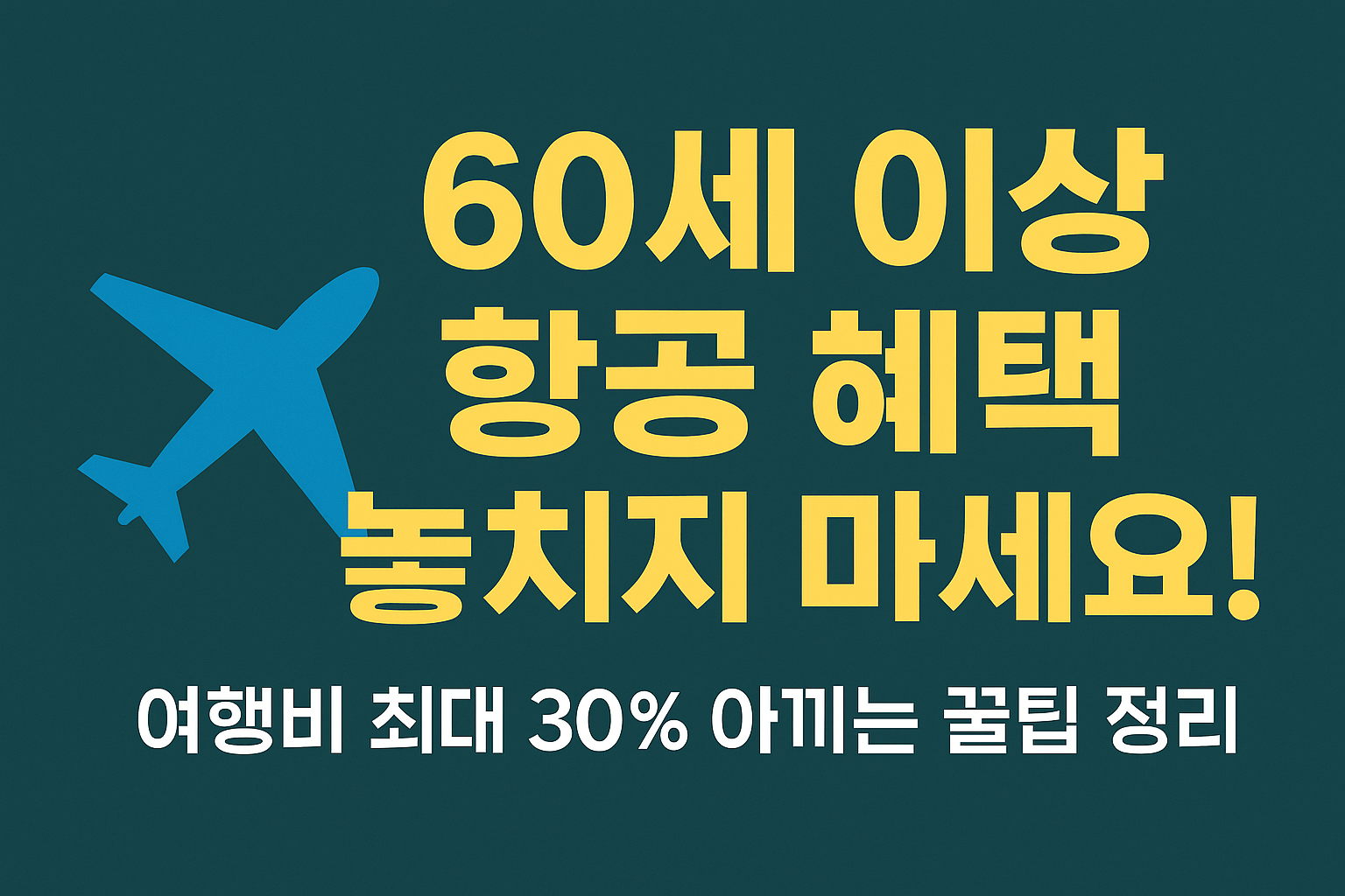 잘 알려져 있지 않아 많은 시니어 승객의 혜택