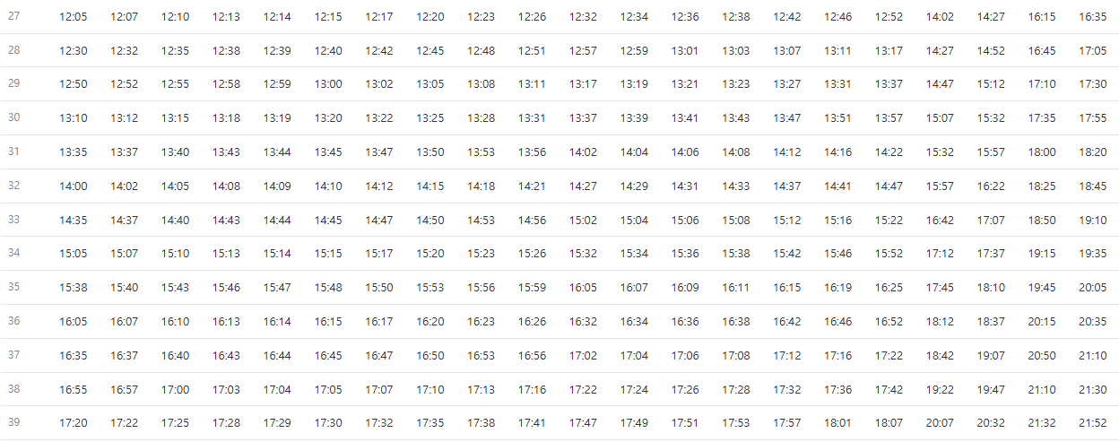6300번 공항버스 시간표