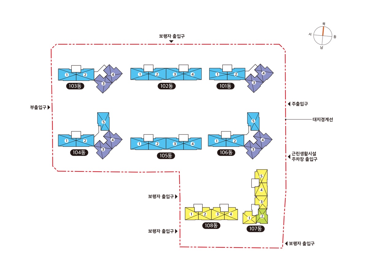동・호수 층 별 배치도 - 세대별 배치도