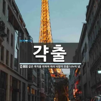갹출 뜻 각출과 갹출 각출 비교_43