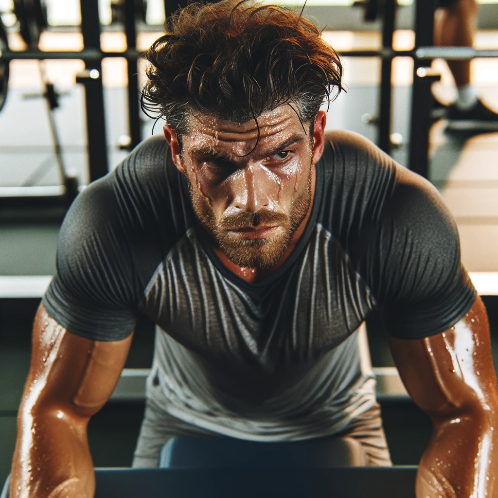 오버트레이닝이 온 남성의 모습