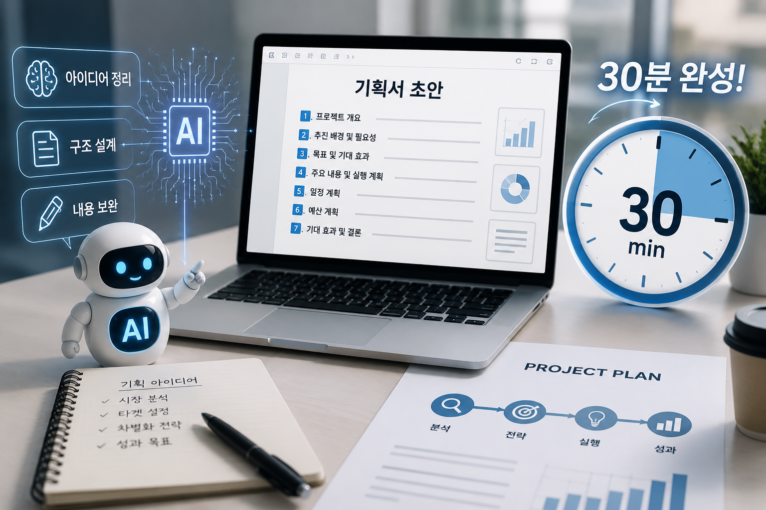 AI로 기획서 초안을 30분 만에 만드는 방법