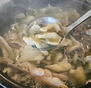 다슬기수제비