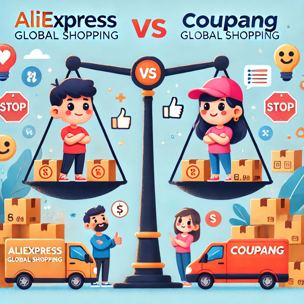 알리익스프레스 vs 쿠팡 글로벌3