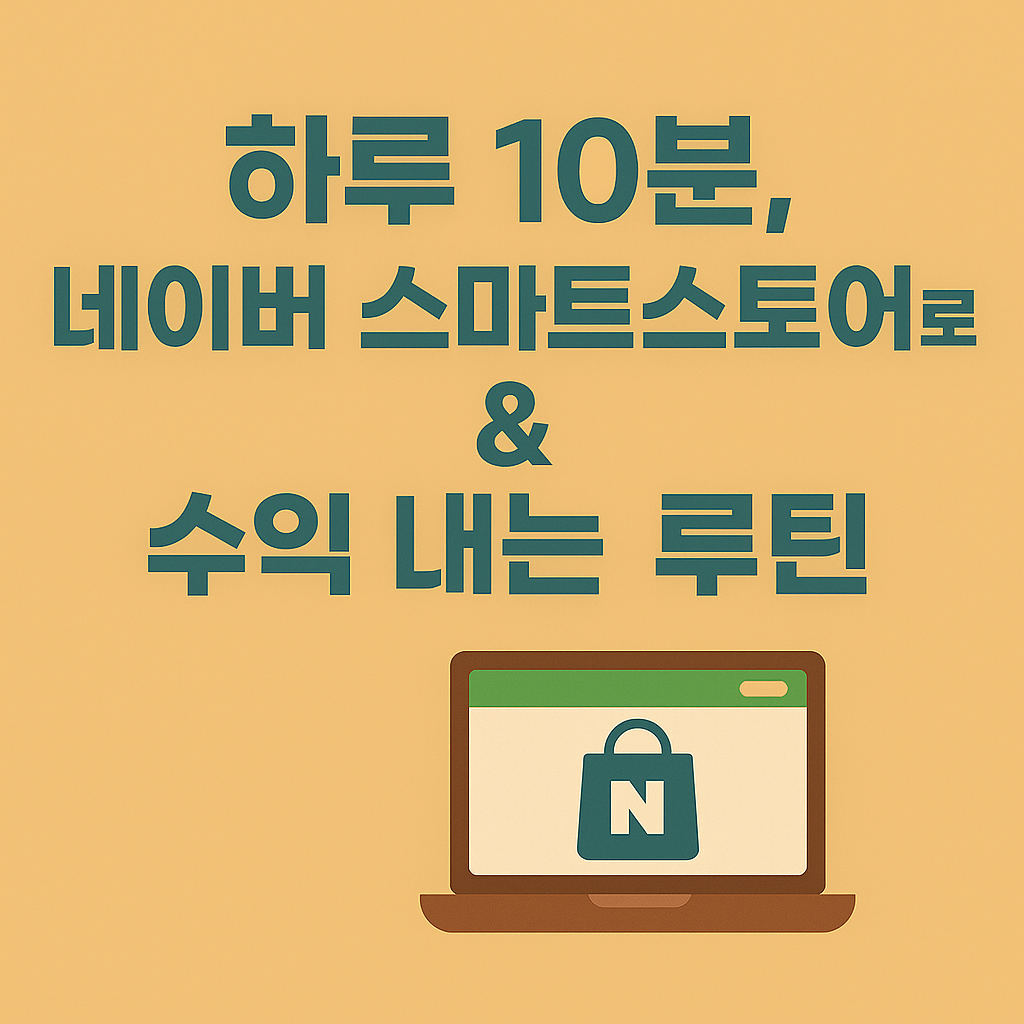 네이버 스마트스토어로 수익 내는 루틴