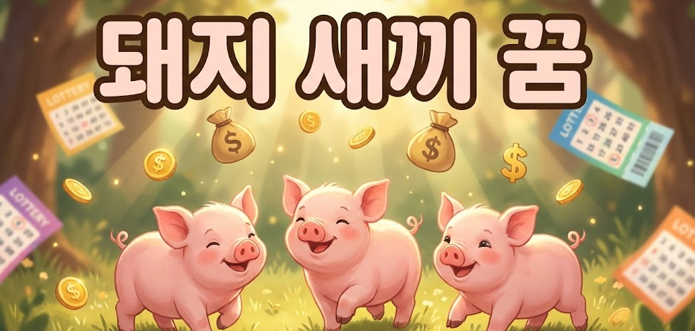 돼지 새끼 꿈 로또 당첨 신호? 대박 재물운 해몽 총정리