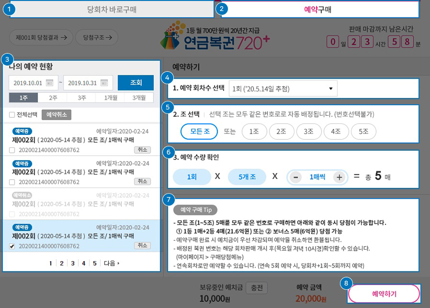 연금복권 720 추첨시간 인터넷구매 수령방법