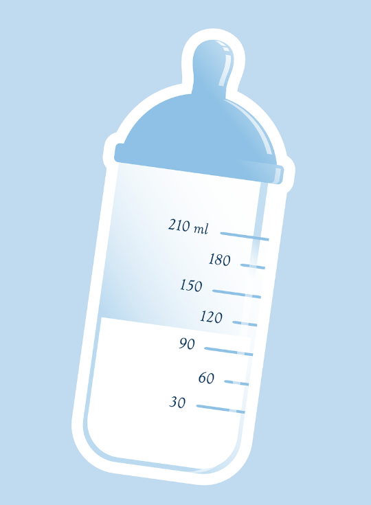 이유식이 담긴 젖병