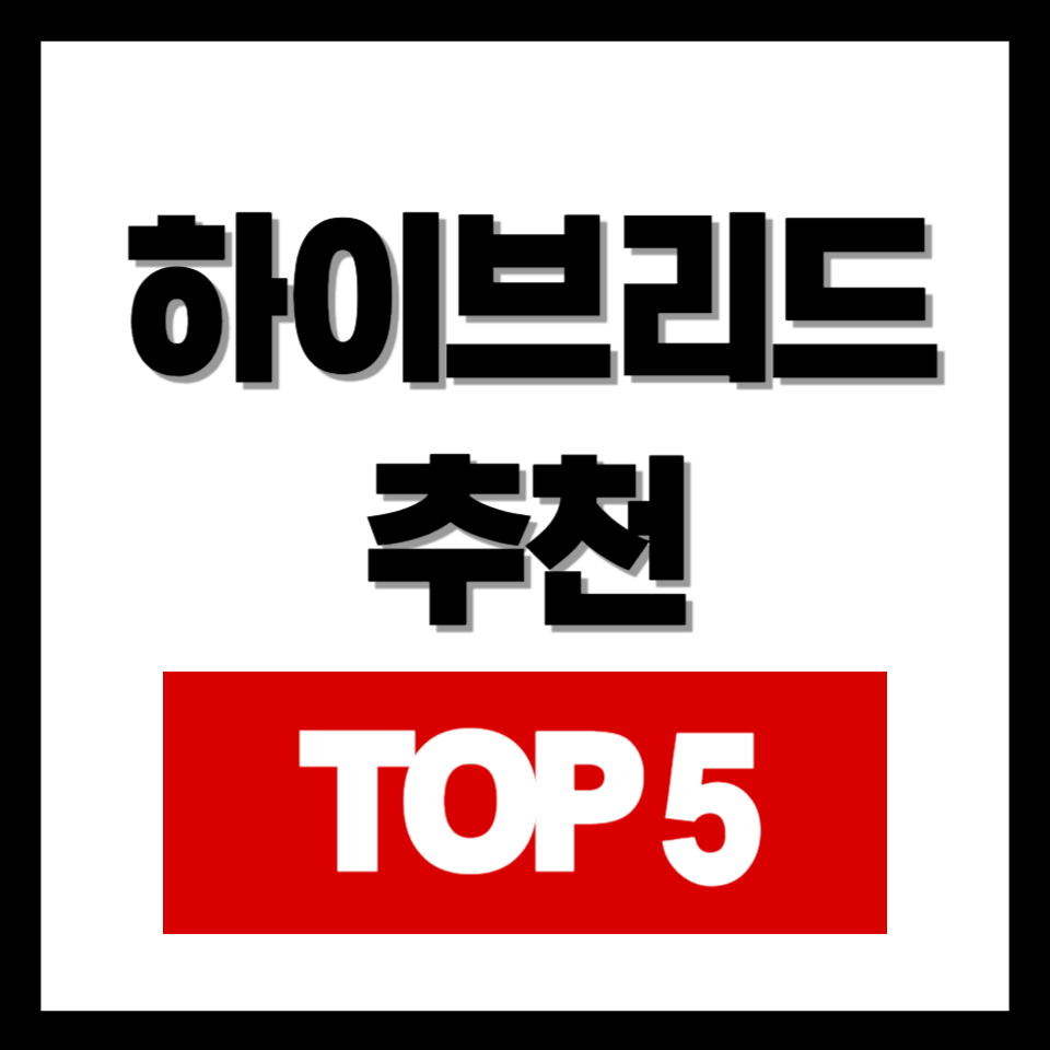 2025년 하이브리드 자동차 추천 TOP 5