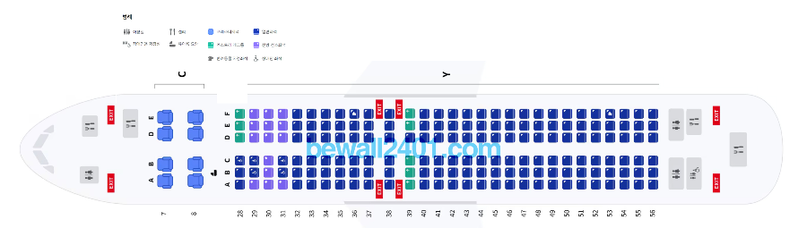 에어버스 A321-neo (182석) 자리배치도