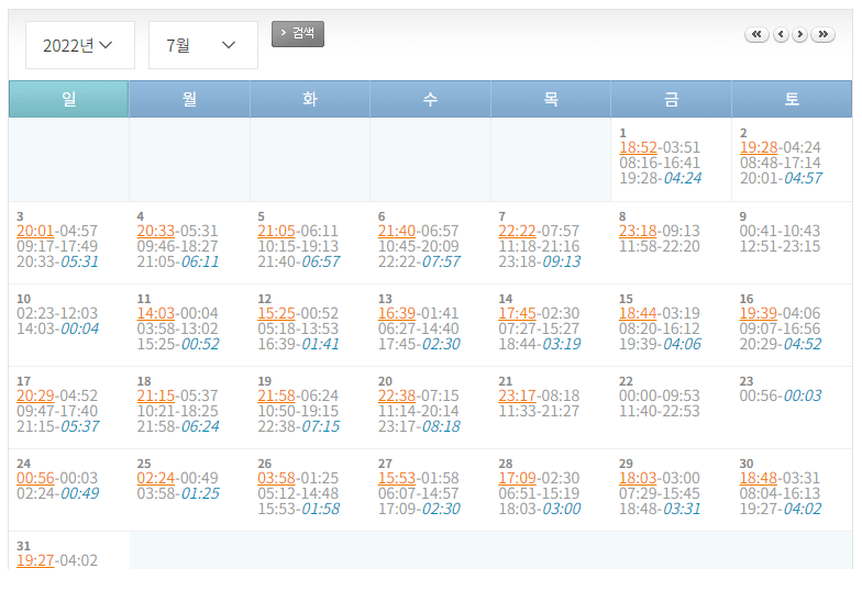 제부도바다갈라짐시간