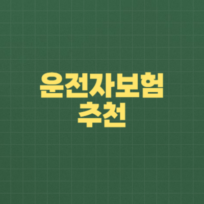 운전자보험 추천