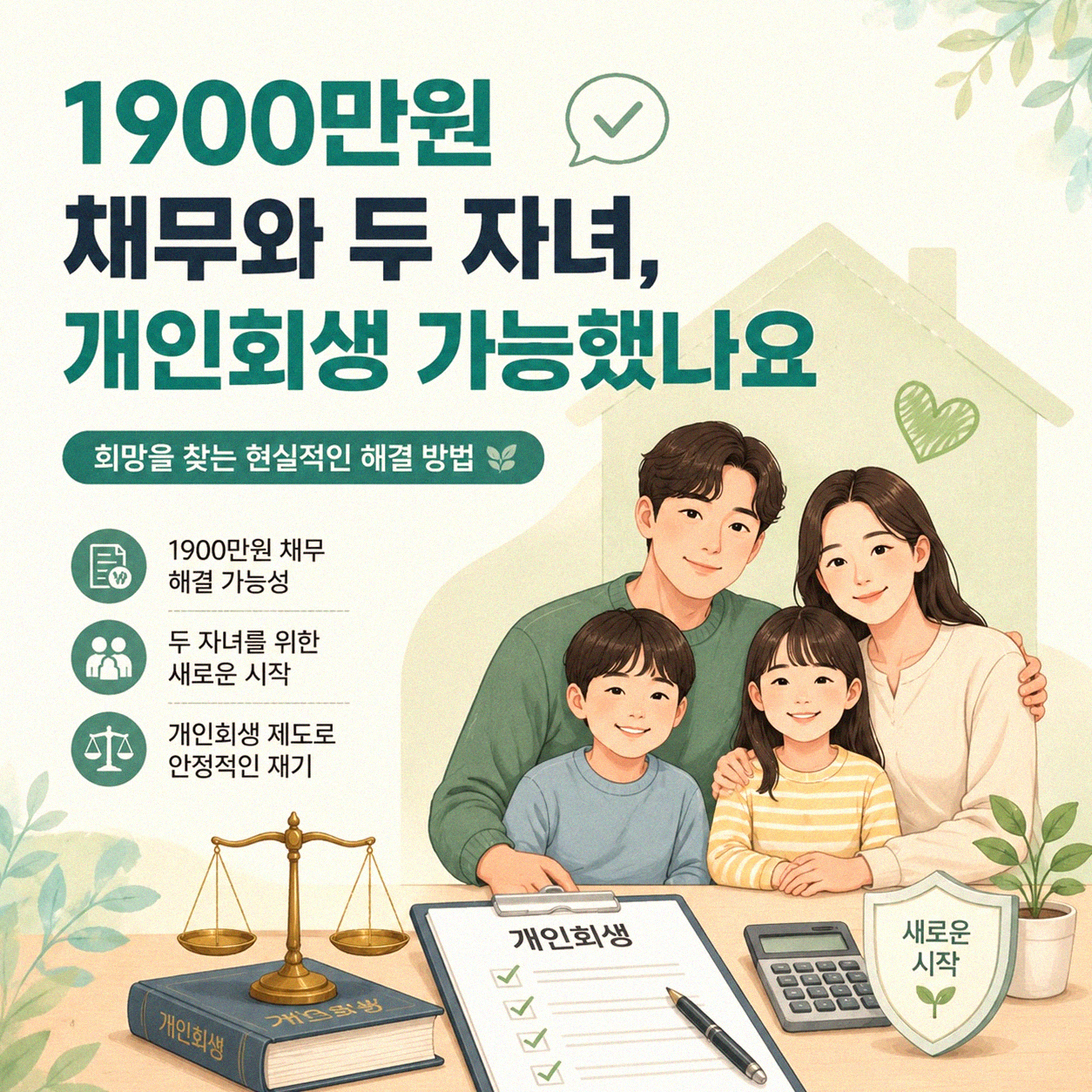 부양가족 2명 1900만원 채무 개인회생, 제 경험과 함께 봅니다