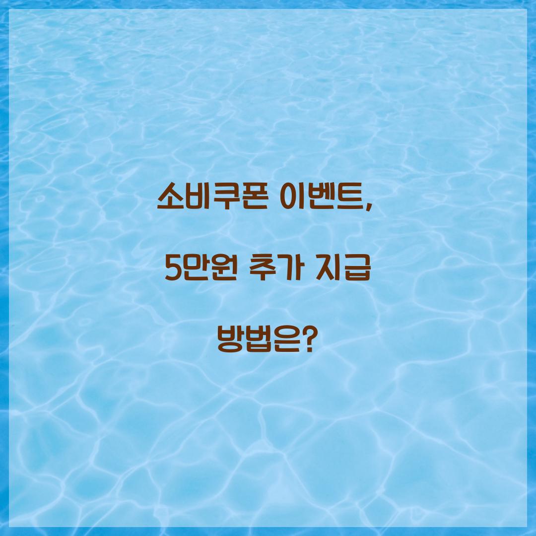 소비쿠폰 이벤트