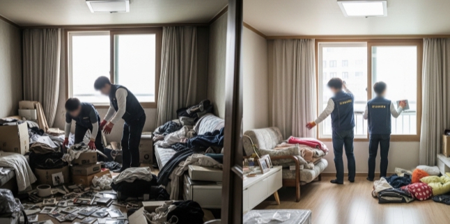 음성 고독사청소 및 정리중