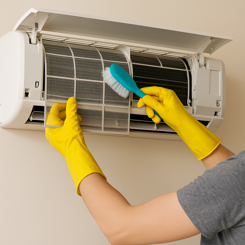 벽걸이 에어컨 청소 방법