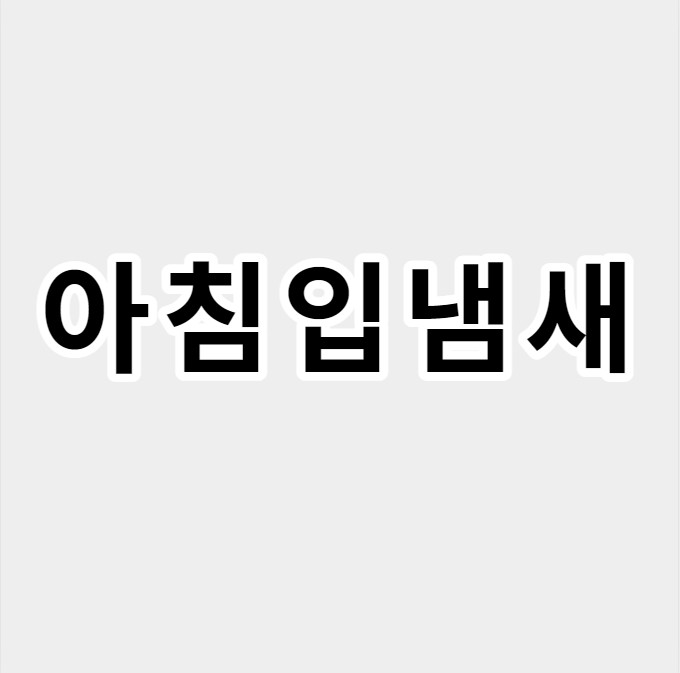 아침입냄새