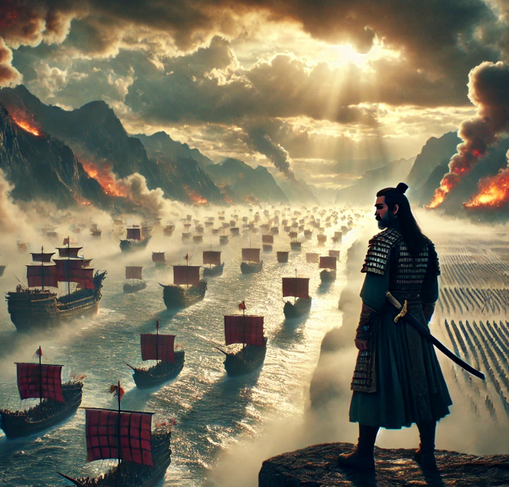 영화 적벽대전 관련 AI 이미지 첨부