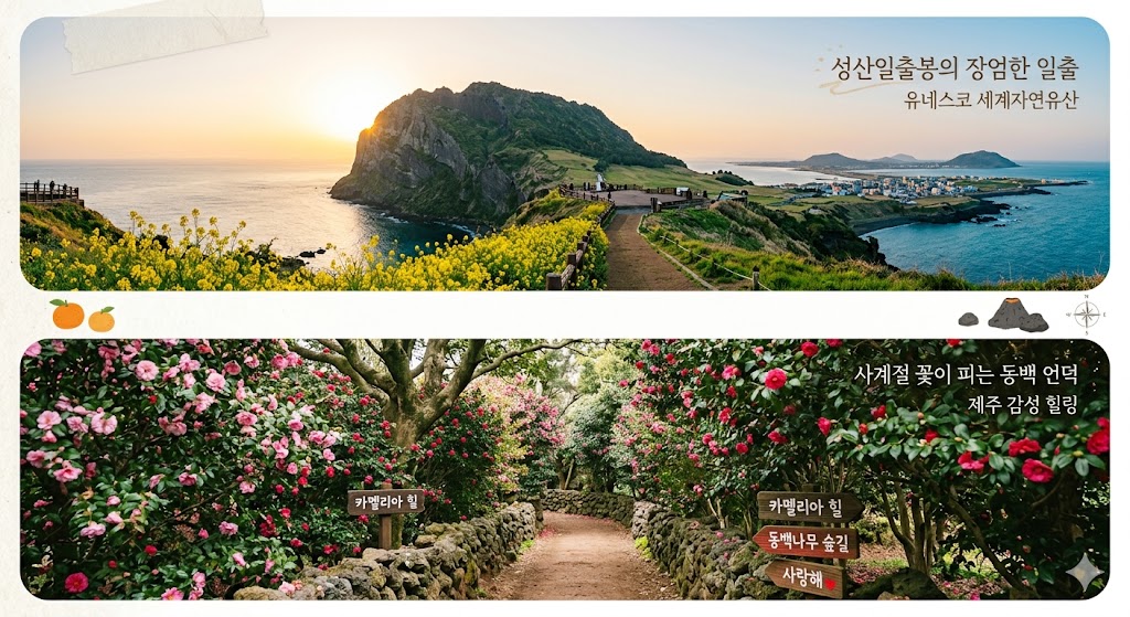 푸른 바다와 신비로운 자연이 빚어낸 환상의 섬, 제주 힐링코스