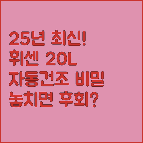 25년형 LG 휘센 20L 제습기 왜..