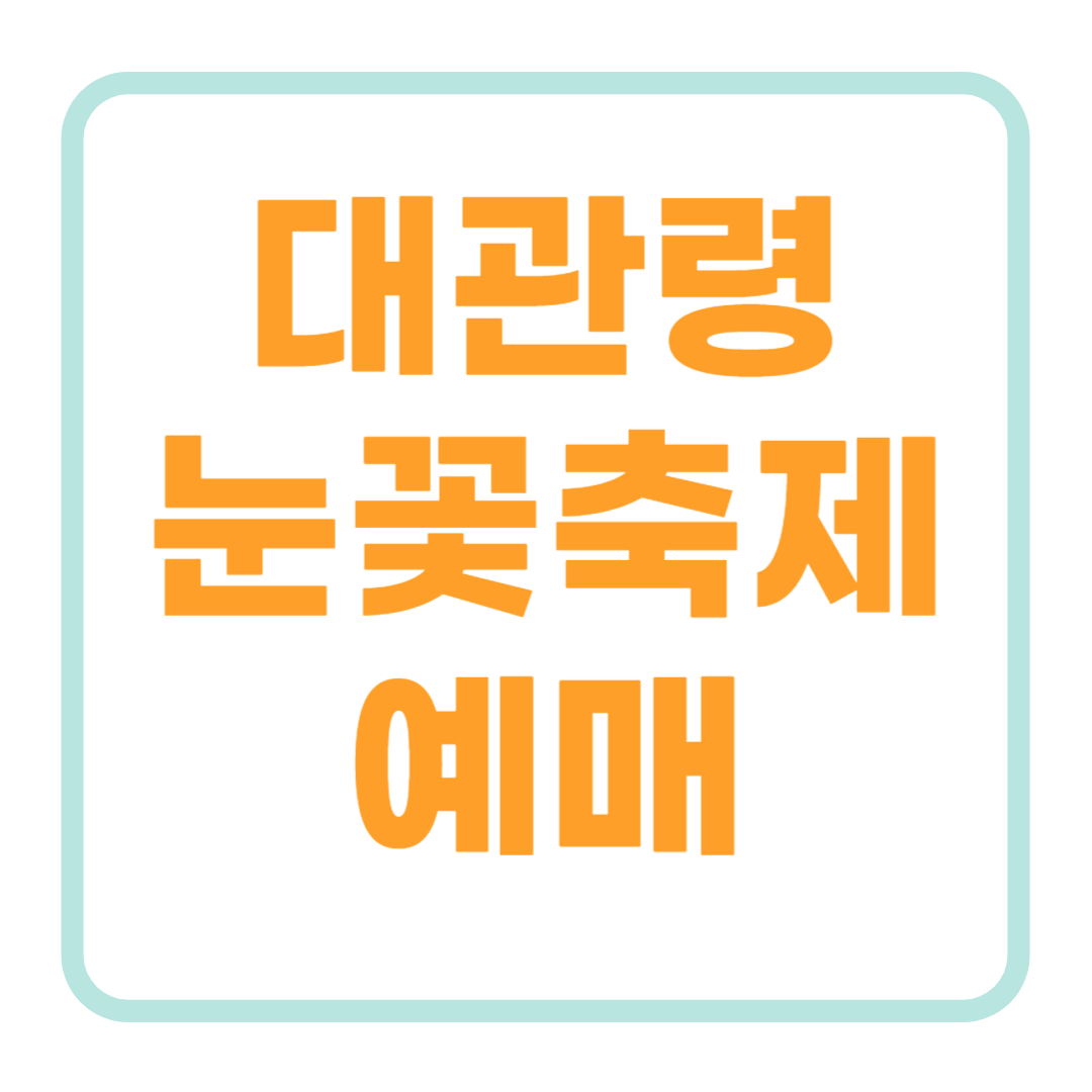 대관령 눈꽃축제 예매