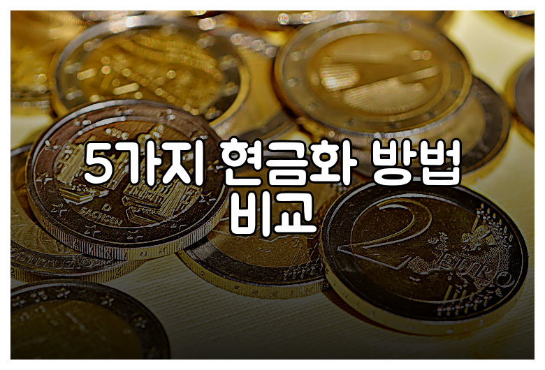 5가지 현금화 방법 비교