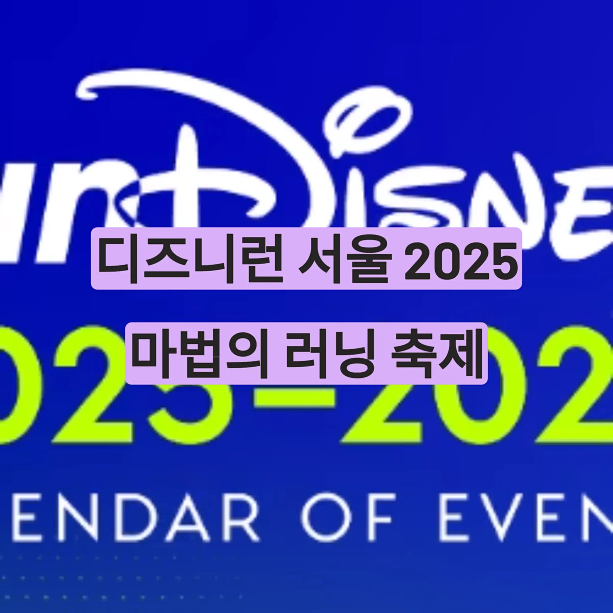 디즈니런 서울 2025