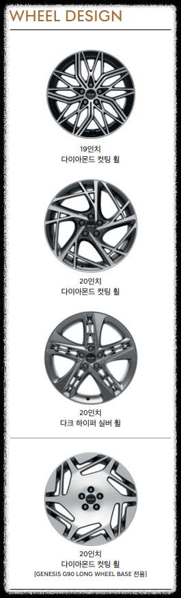 G90 휠 디자인
