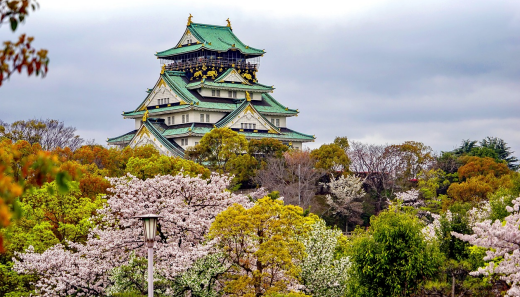 오사카성 봄