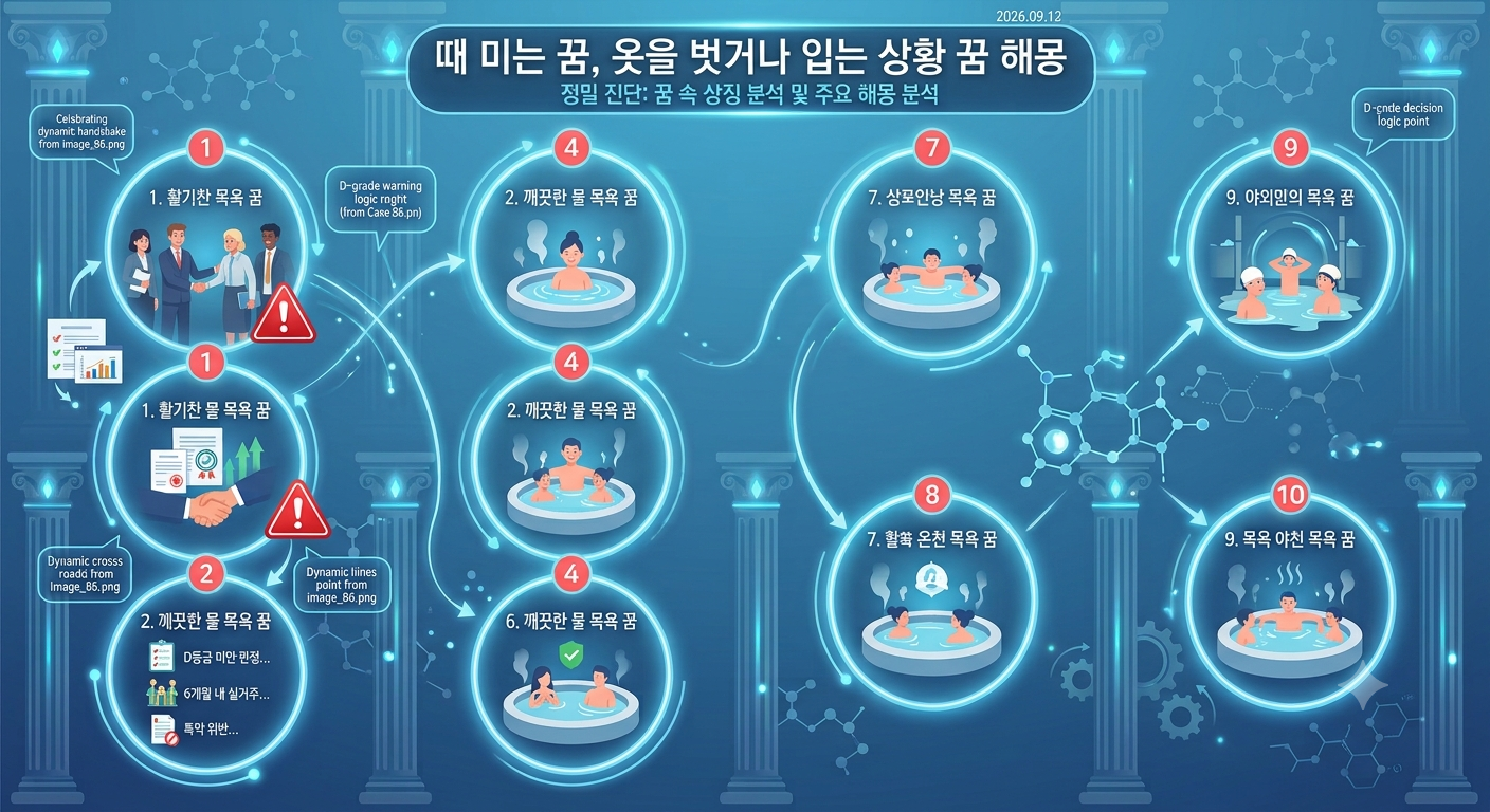 때 미는 꿈, 옷을 벗거나 입는 상황 꿈 10가지