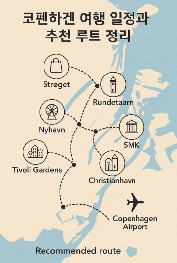 코펜하겐 여행 지도 사진