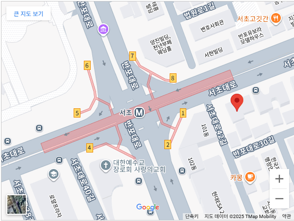 멘노아지 서초점 위치 지도