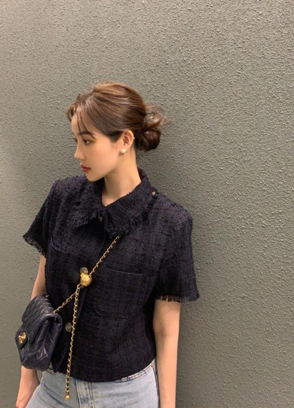 재진행 썸머 반팔 트위드 재킷