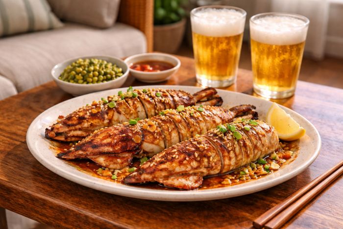 집에서 즐기는 오징어버터구이