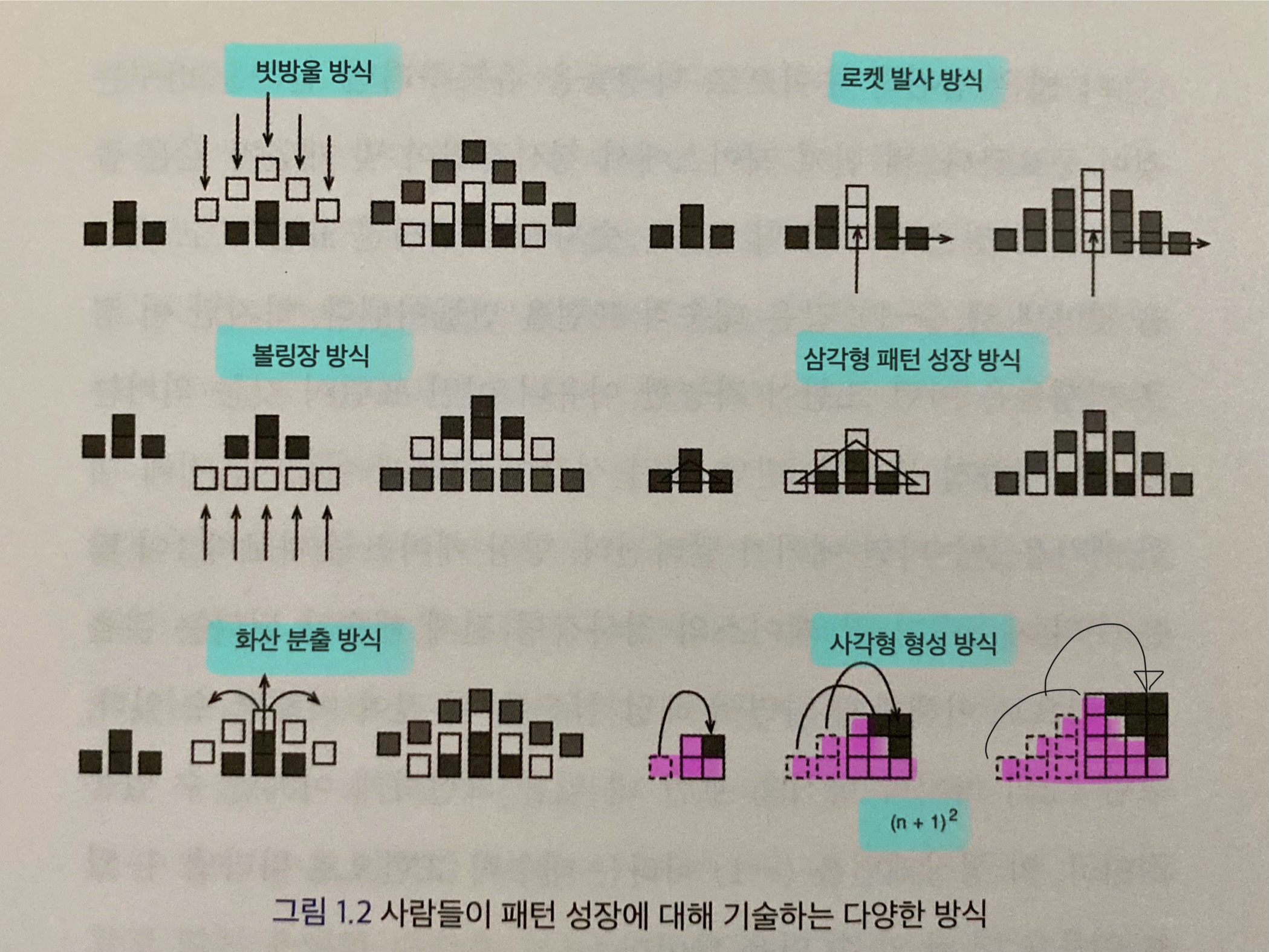 도표2_패턴성장에 대해 기술하는 다양한 방식