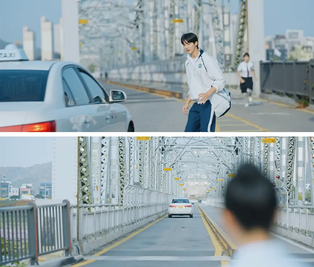 황급히-택시를-잡아타고-도망가는-선재를-보고있는-솔이