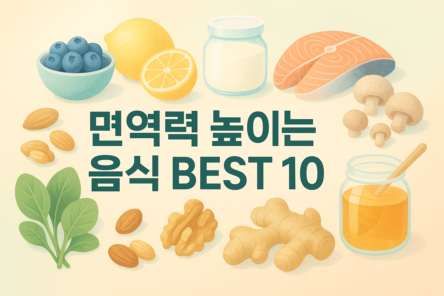 면역력 높이는 음식 BEST 10