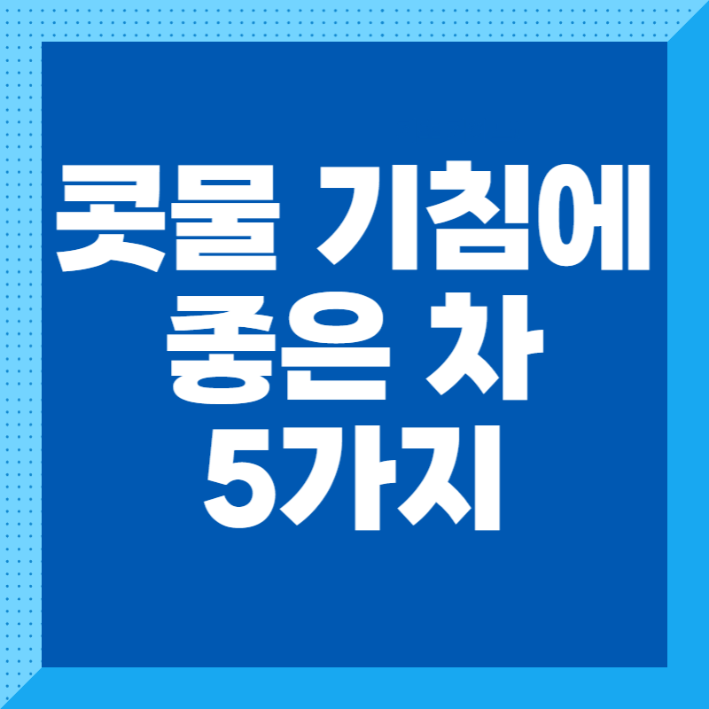 콧물 기침에 좋은 차
