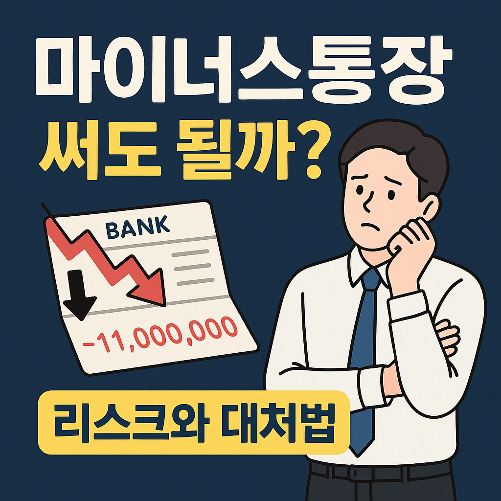 마이너스 통장 써도 될까? 초보 재테크를 위한 필독