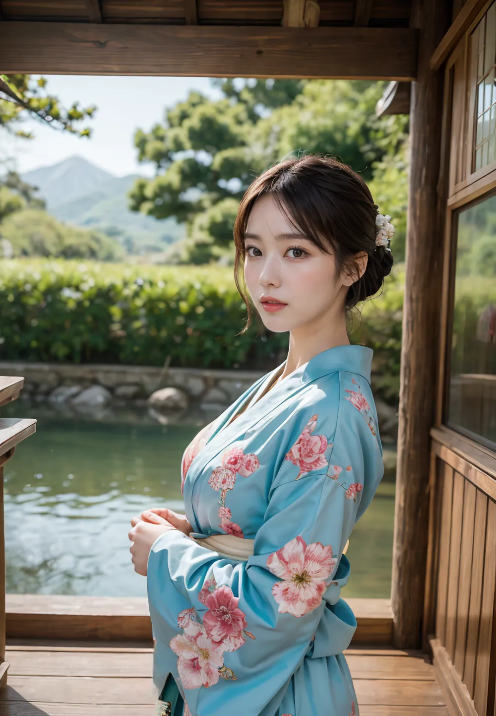 WEBUI AI 실사 일본 의상 기모노