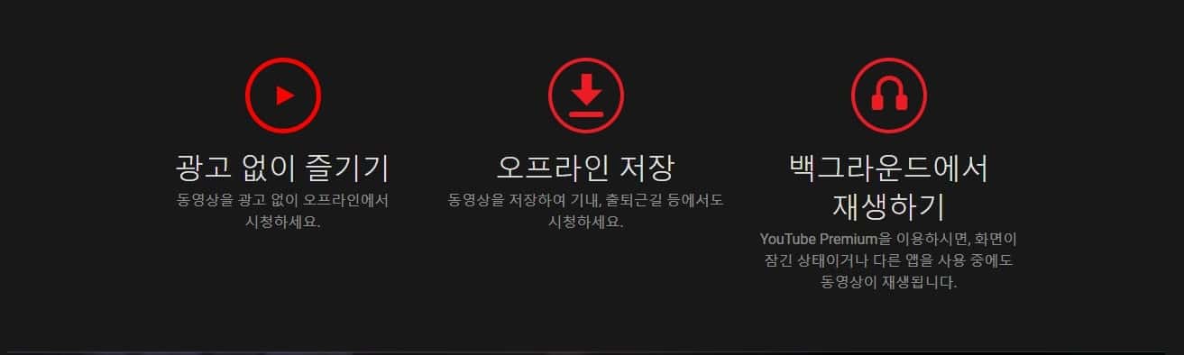 유튜브 프리미엄 혜택 정리