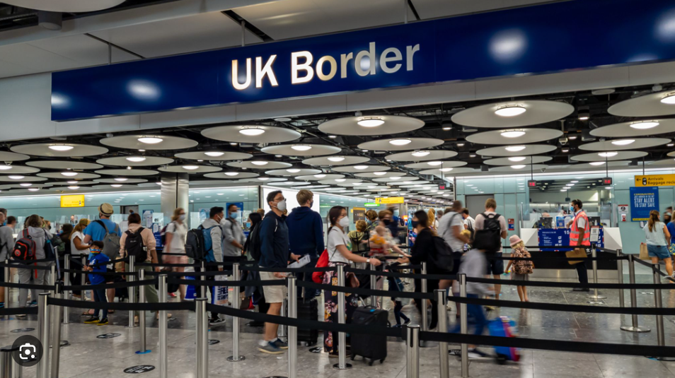 영국 히드루 공항의 입국 심사장