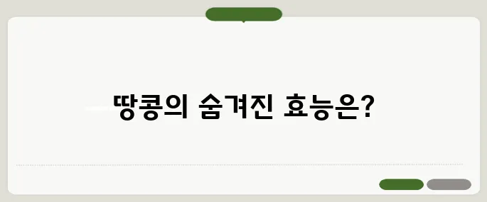 땅콩 효능 정리 한눈에 보기 좋게