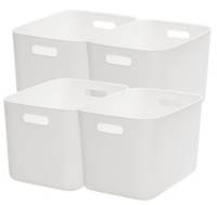 보노하우스 로코스 수납 바스켓 L, 화이트, 4개