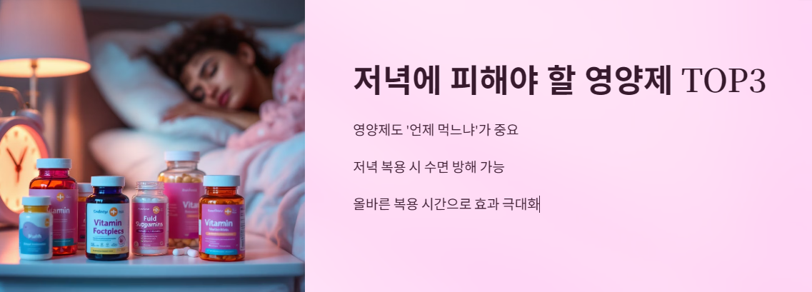 저녁에 먹으면 되려 해롭다? 피해야 할 영양제 TOP3