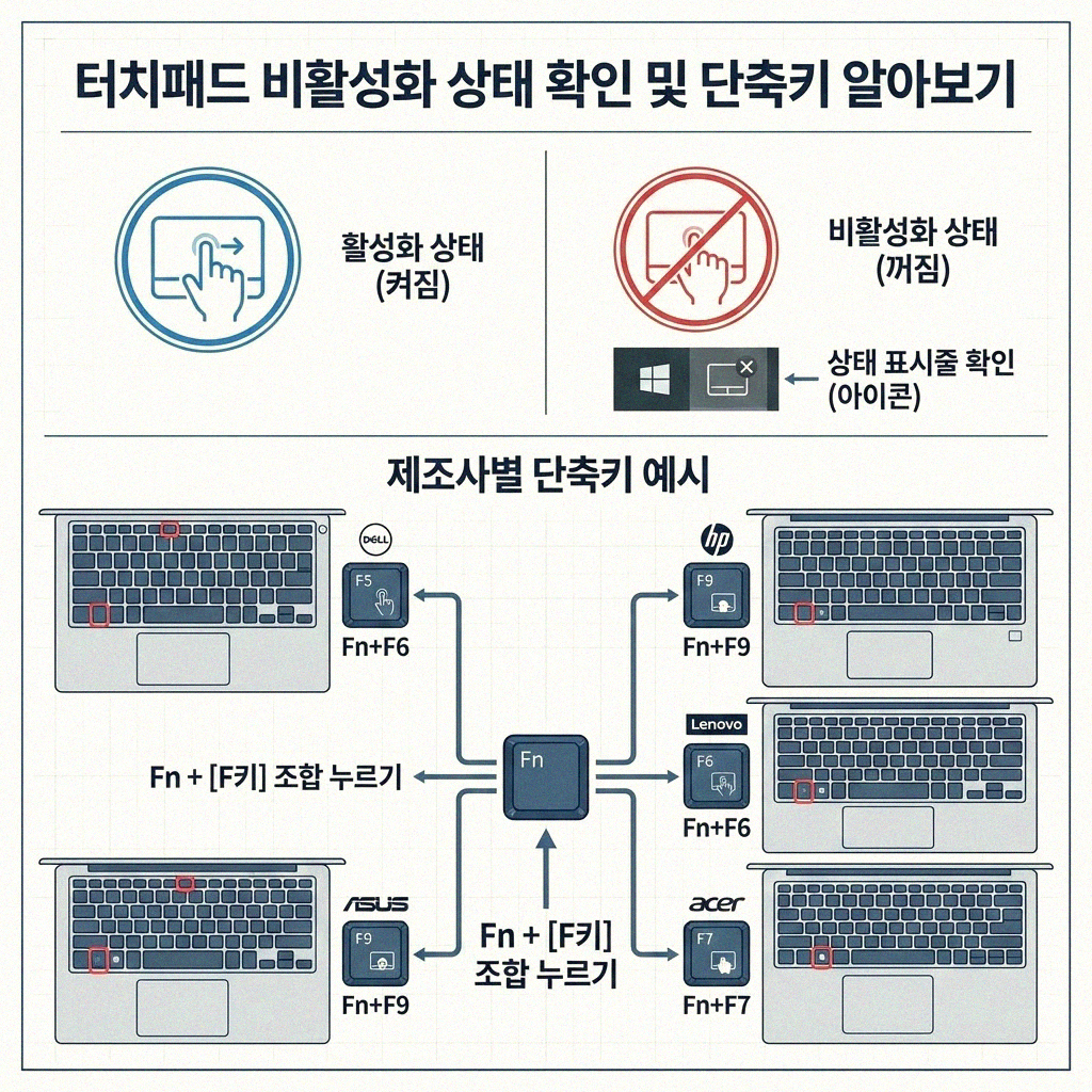 노트북 터치패드 먹통 됐을 때 키보드 단축키로 해결하기